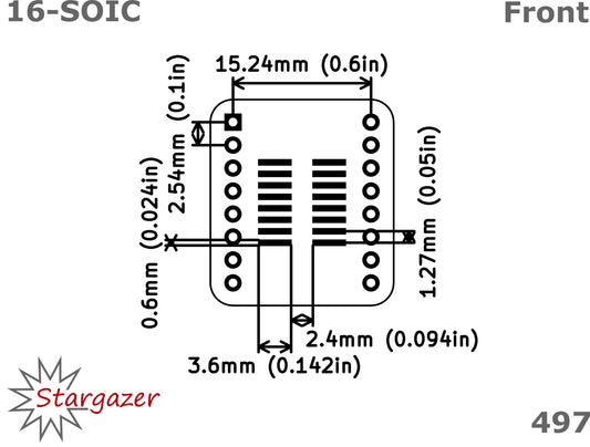 16 Pin SOIC [5x]